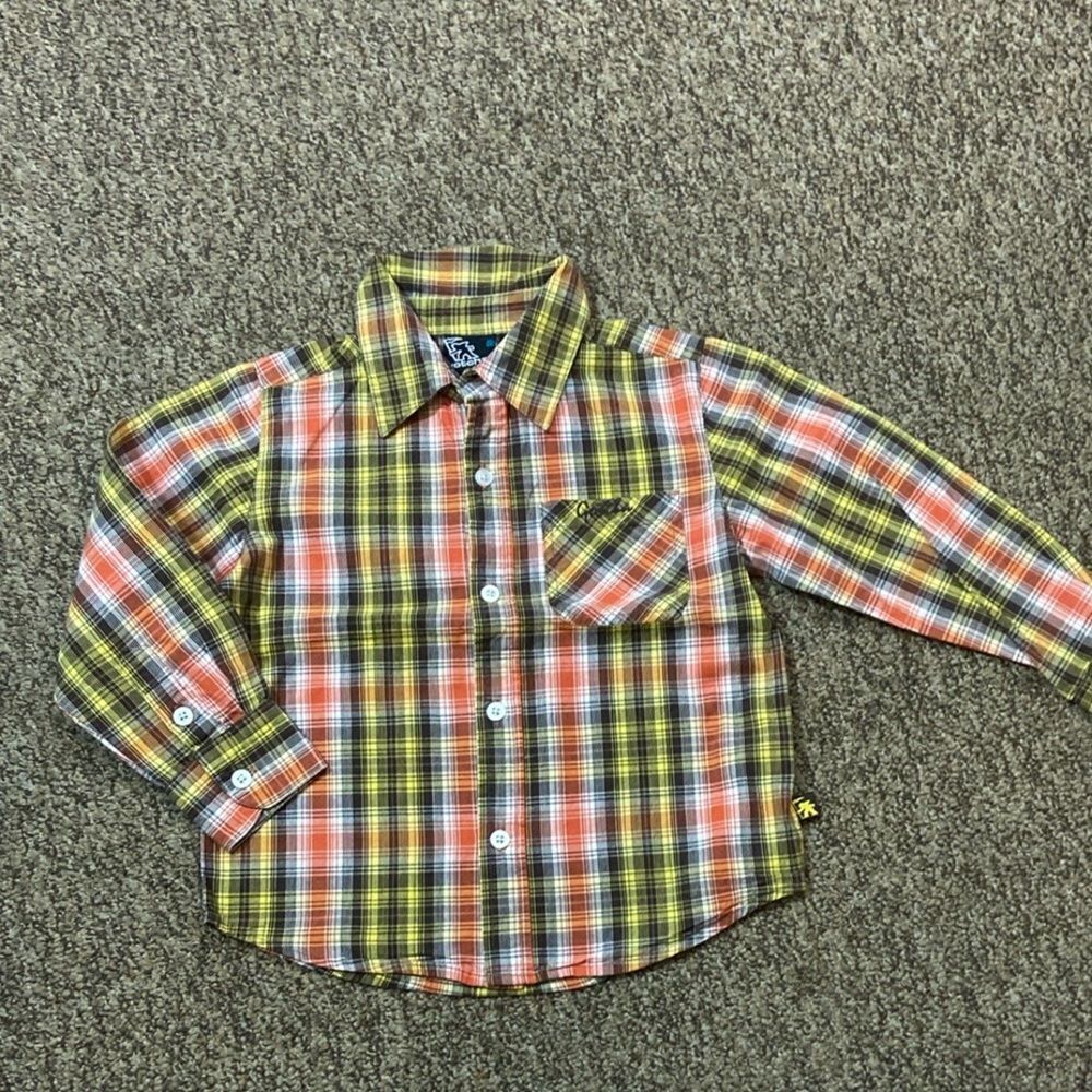 Gotcha Plaid Kids Shirt - Multicolor Size XS